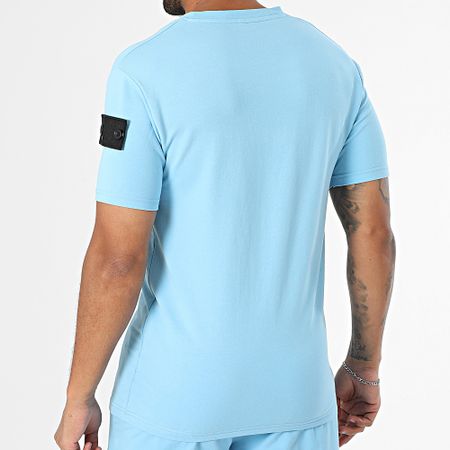 Black Industry - Set di maglietta e pantaloncini da jogging 009 Azzurro