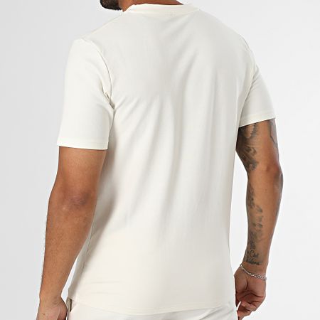 Black Industry - Set composto da t-shirt oversize e pantaloncini da jogging beige chiaro