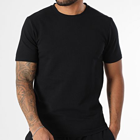 Black Industry - Set di maglietta oversize nera e pantaloncini da jogging