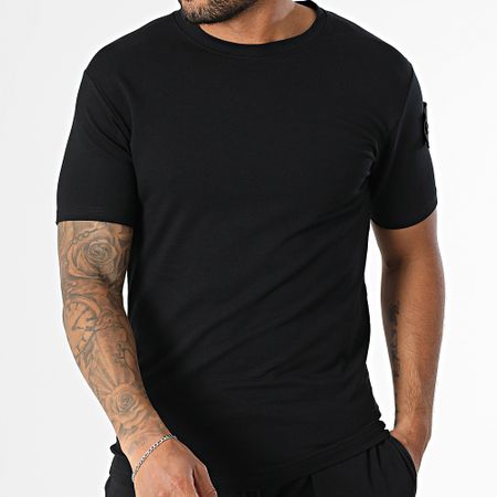 Black Industry - 009 Set di maglietta nera e pantaloncini da jogging