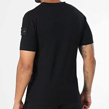 Black Industry - 009 Set di maglietta nera e pantaloncini da jogging