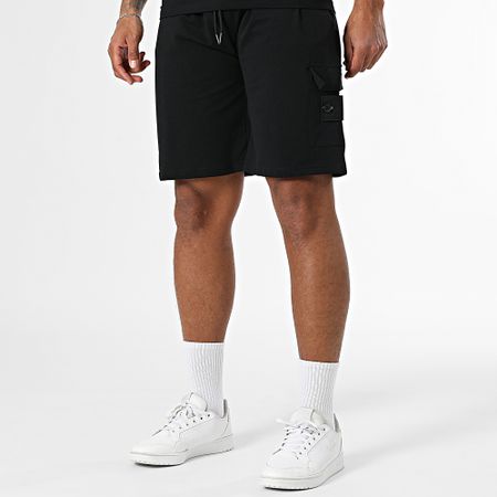 Black Industry - 009 Set di maglietta nera e pantaloncini da jogging