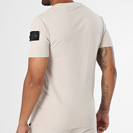 Black Industry - 009 Set di maglietta e pantaloncini da jogging beige