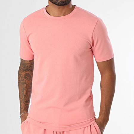 Black Industry - Set composto da t-shirt oversize e pantaloncini da jogging rosa chiaro