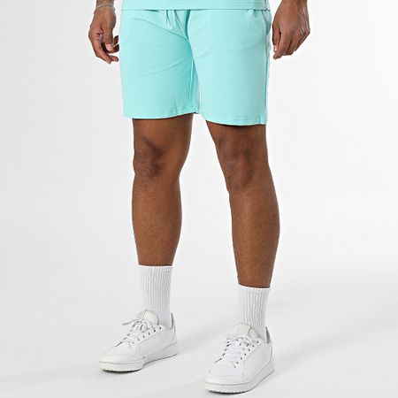 Black Industry - Set di maglietta oversize turchese e pantaloncini da jogging
