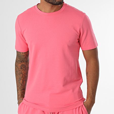 Black Industry - Set di maglietta oversize e pantaloncini da jogging rosa