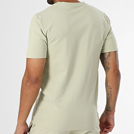 Black Industry - Maglietta oversize e set di pantaloncini da jogging verde cachi chiaro