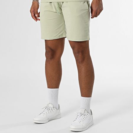 Black Industry - Maglietta oversize e set di pantaloncini da jogging verde cachi chiaro