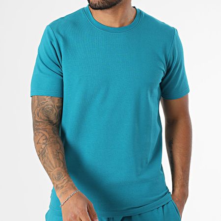 Black Industry - Set di maglietta oversize e pantaloncini da jogging blu petrolio