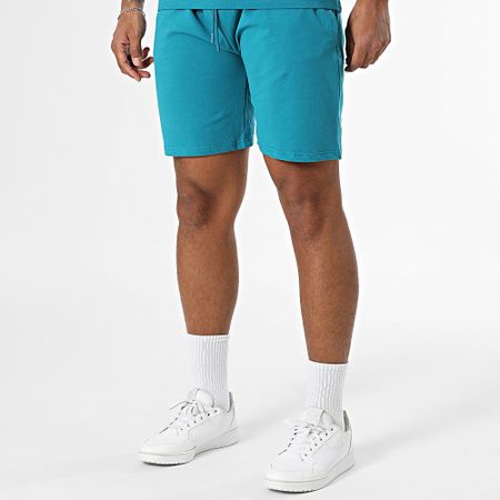 Black Industry - Set di maglietta oversize e pantaloncini da jogging blu petrolio