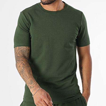 Black Industry - Set di maglietta oversize e pantaloncini da jogging verde cachi