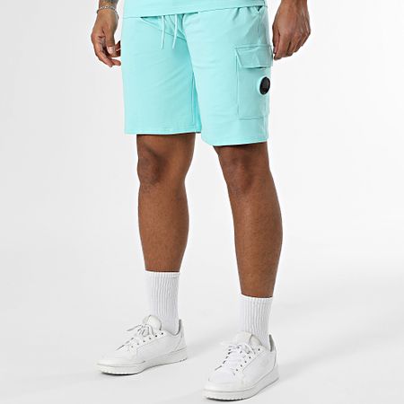 Black Industry - Set di maglietta oversize turchese e pantaloncini da jogging