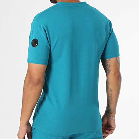 Black Industry - Set di maglietta oversize e pantaloncini da jogging blu petrolio