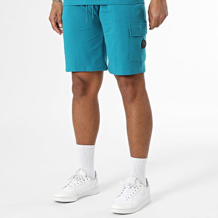 Black Industry - Set di maglietta oversize e pantaloncini da jogging blu petrolio