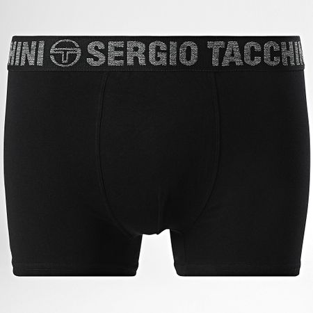 Sergio Tacchini - Set di 3 boxer 92893330 Nero Grigio Heather Blu Petrolio
