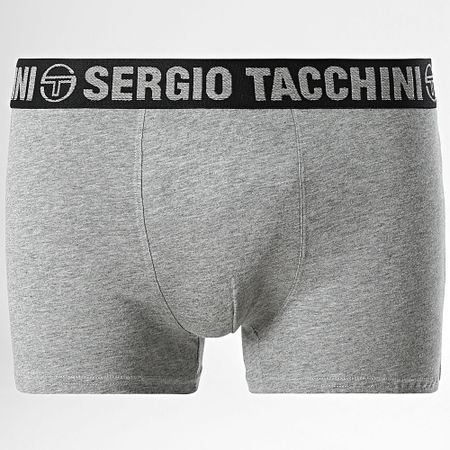 Sergio Tacchini - Set di 3 boxer 92893330 Nero Grigio Heather Blu Petrolio