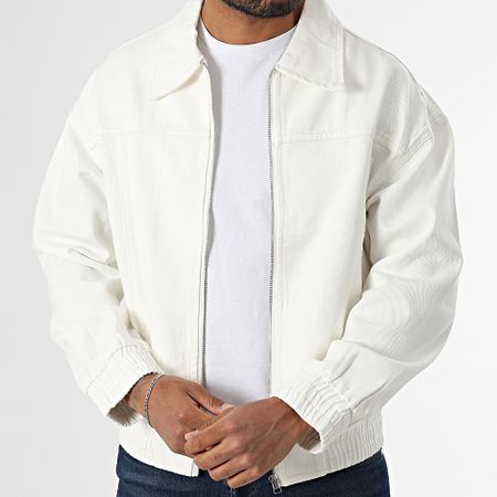 Uniplay - 22A Giacca Jean con zip beige chiaro
