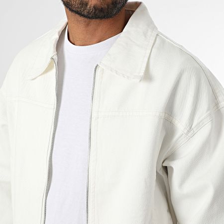 Uniplay - 22A Giacca Jean con zip beige chiaro