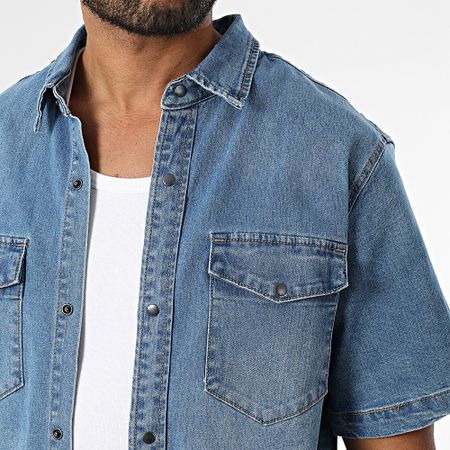 Classic Series - Jean 265 Camicia a maniche corte in denim blu