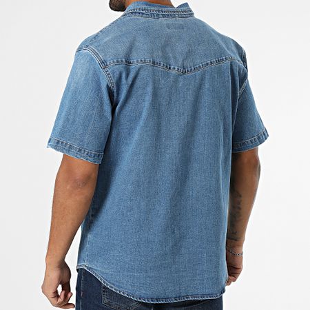 Classic Series - Jean 265 Camicia a maniche corte in denim blu