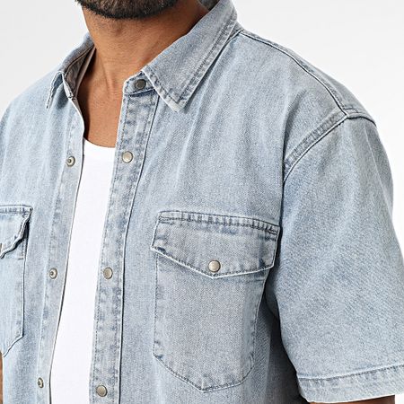 Classic Series - Jean 267 Camicia a maniche corte con lavaggio blu