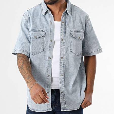 Classic Series - Jean 267 Camicia a maniche corte con lavaggio blu