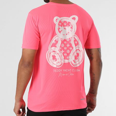 Teddy Yacht Club - Set maglia e pantaloncini da jogging Tech Maison De Couture nero rosa fluo bianco