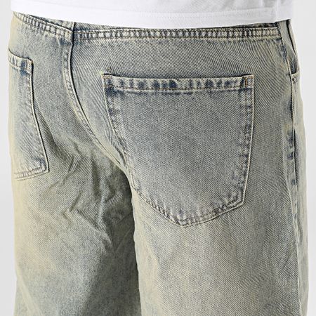 Uniplay - Jeans Baggy Fit Corto 390 Blu Denim Beige