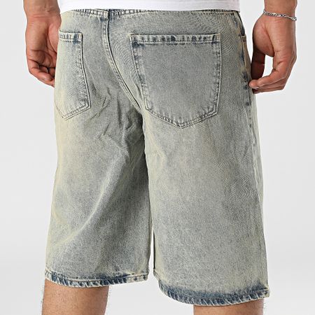 Uniplay - Jeans Baggy Fit Corto 390 Blu Denim Beige