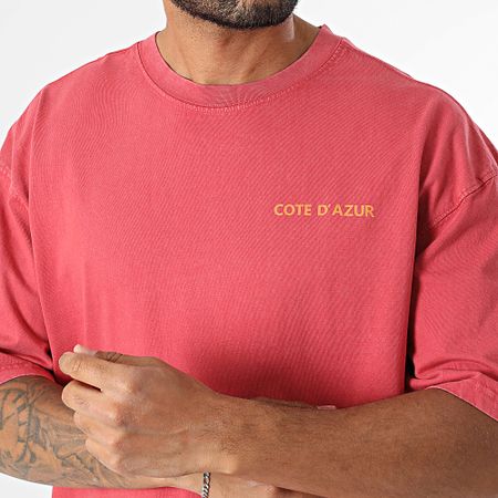 Black Industry - Maglietta oversize Costa Azzurra 025 Rosso