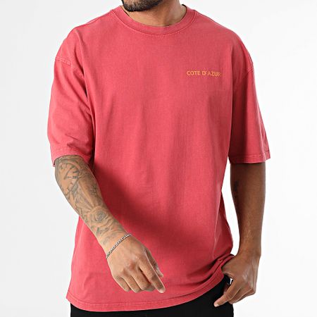 Black Industry - Maglietta oversize Costa Azzurra 025 Rosso