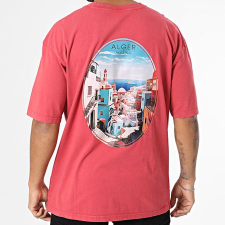 Black Industry - Maglietta oversize Alger 039 Rosso