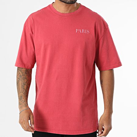 Black Industry - Maglietta oversize Paris 014 Rosso