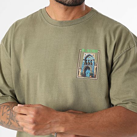 Black Industry - Maglietta oversize Algeria 044 Verde Khaki