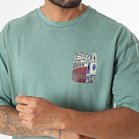 Black Industry - Maglietta oversize Algeria 037 Verde