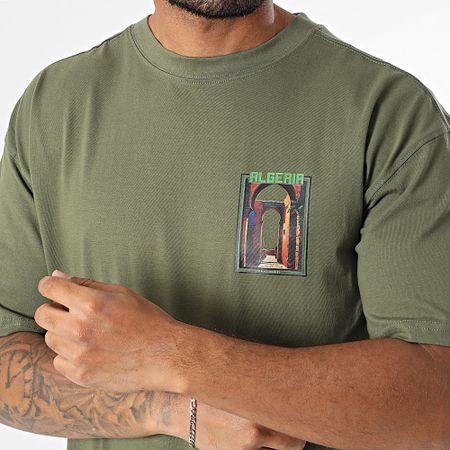 Black Industry - Maglietta oversize Algeria 042 Verde Khaki