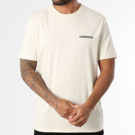 Chewidoudouu X Ryan Jernival - Maglietta oversize Teddy nero beige