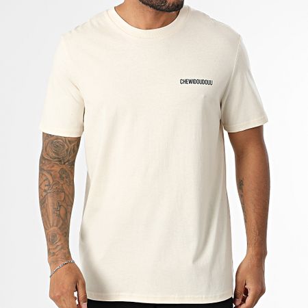 Chewidoudouu X Ryan Jernival - Maglietta oversize Teddy nero beige