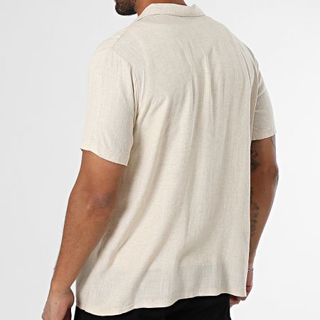 Classic Series - Camicia a maniche corte Leon Beige Chiné