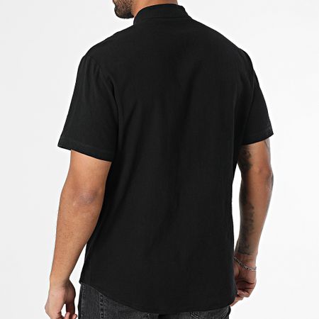 KZR - Camicia a maniche corte Collo da ufficiale 059 Nero
