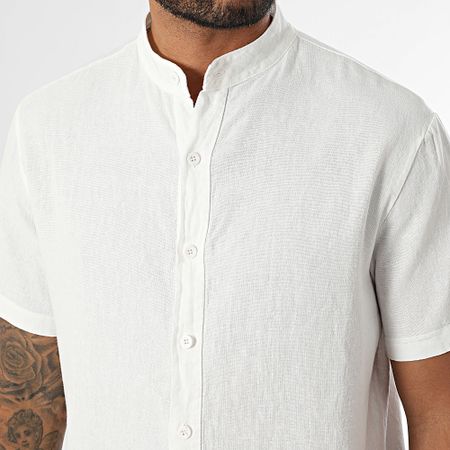 KZR - Camicia a maniche corte Collo da ufficiale 059 Beige chiaro