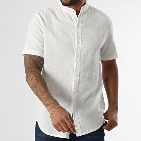 KZR - Camicia a maniche corte Collo da ufficiale 059 Beige chiaro