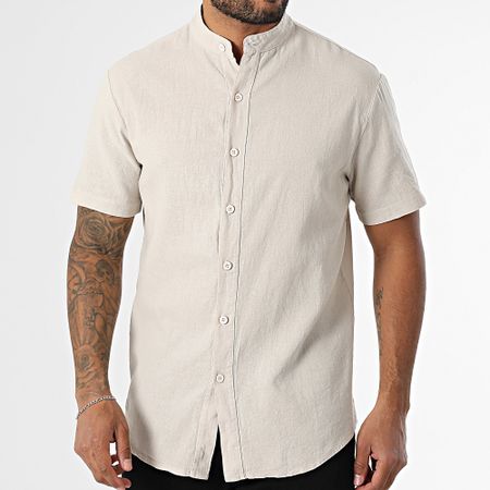 KZR - Camicia a maniche corte Collo da ufficiale 059 Beige