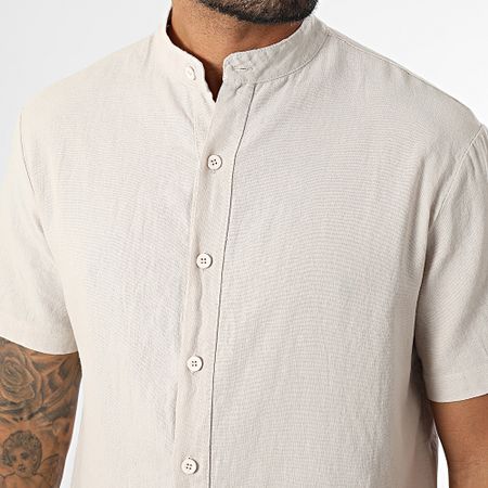 KZR - Camicia a maniche corte Collo da ufficiale 059 Beige