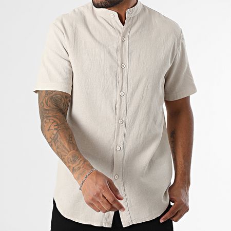 KZR - Camicia a maniche corte Collo da ufficiale 059 Beige