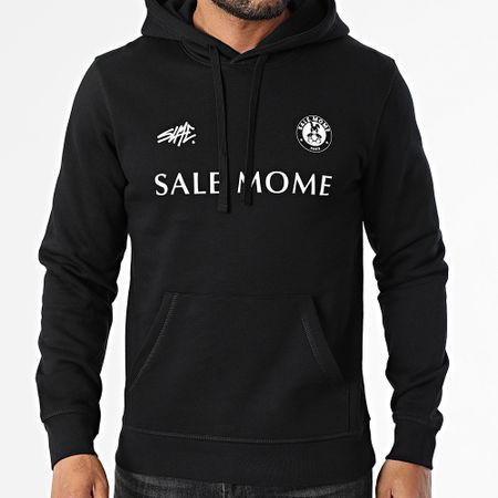 Sale Môme Paris - Felpa con cappuccio FC Rabbit Nero Bianco
