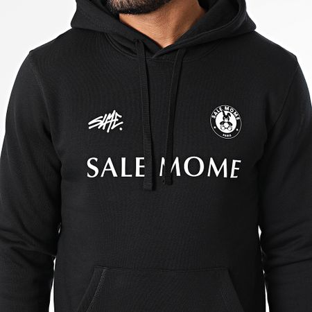Sale Môme Paris - Felpa con cappuccio FC Rabbit Nero Bianco