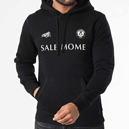 Sale Môme Paris - Felpa con cappuccio FC Rabbit Nero Bianco