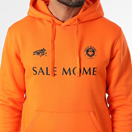 Sale Môme Paris - Felpa con cappuccio FC Teddy Arancione Nero