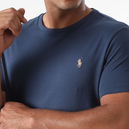 Polo Ralph Lauren - Tee Shirt Original Player Custom Slim Fit Blu navy